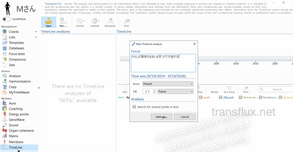 タイムウェーバー(TimeWaver)で未来・過去の特定と分析、波動調整[タイムライン]