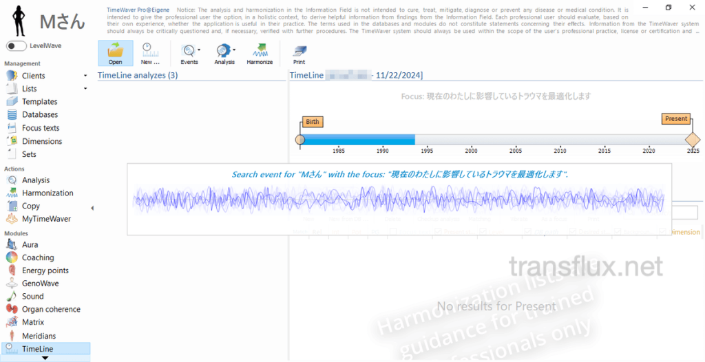 タイムウェーバー(TimeWaver)で未来・過去の特定と分析、波動調整[タイムライン]
